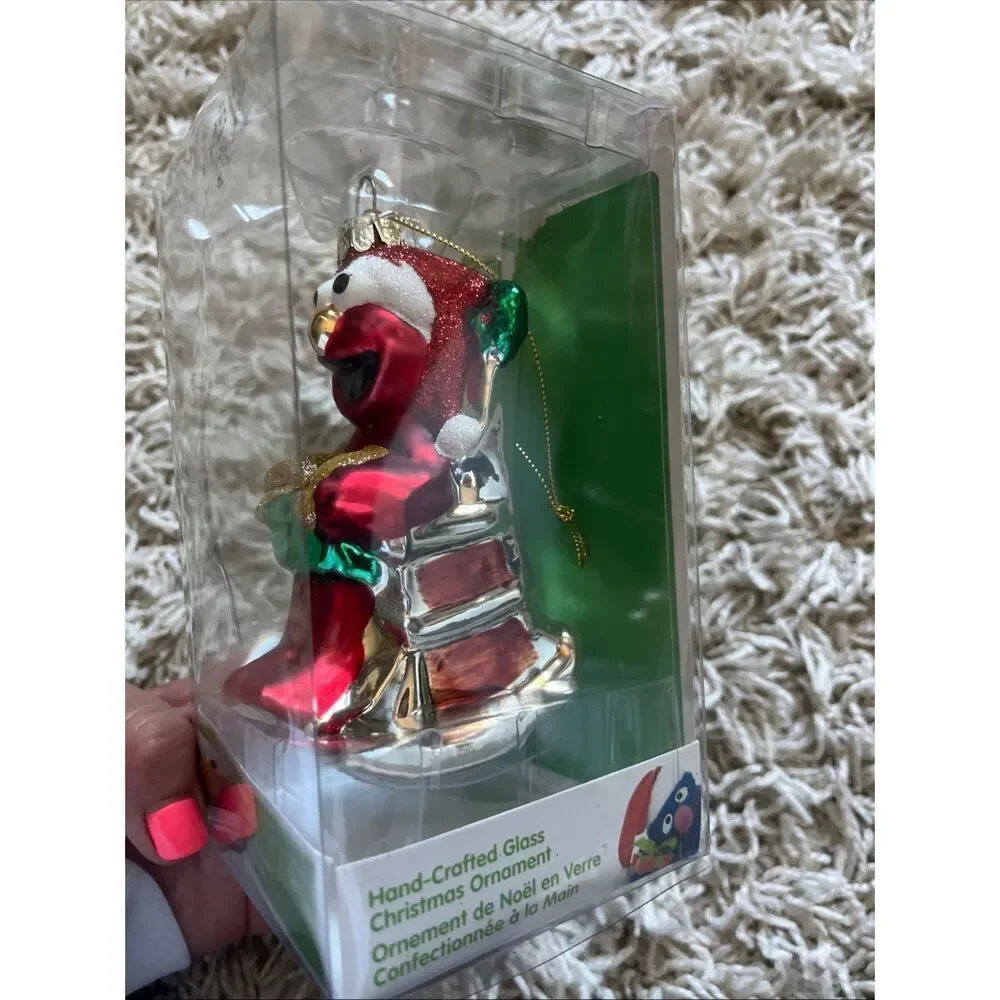 NIB Elmo By Kurt S. Adler Hand Crafted Glass Christmas Ornament